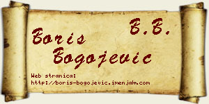 Boris Bogojević vizit kartica